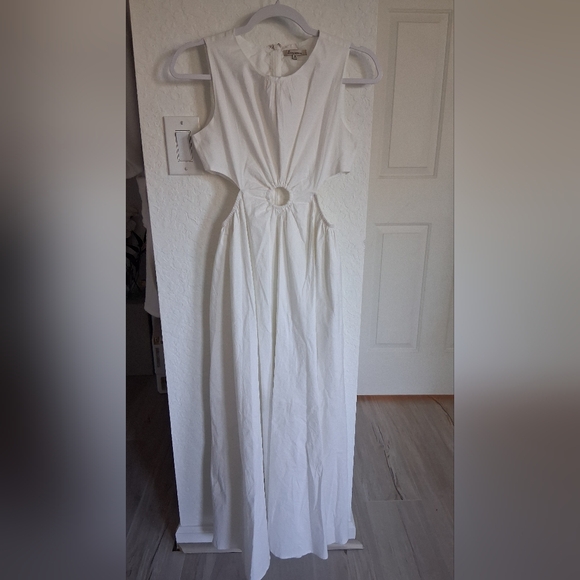 the clothing company Dresses & Skirts - Cotton Cut Out White Maxi Dress
